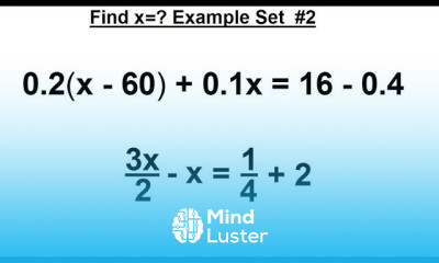 Learn Algebra Ch Linear Equation Of Example Set Mind Luster