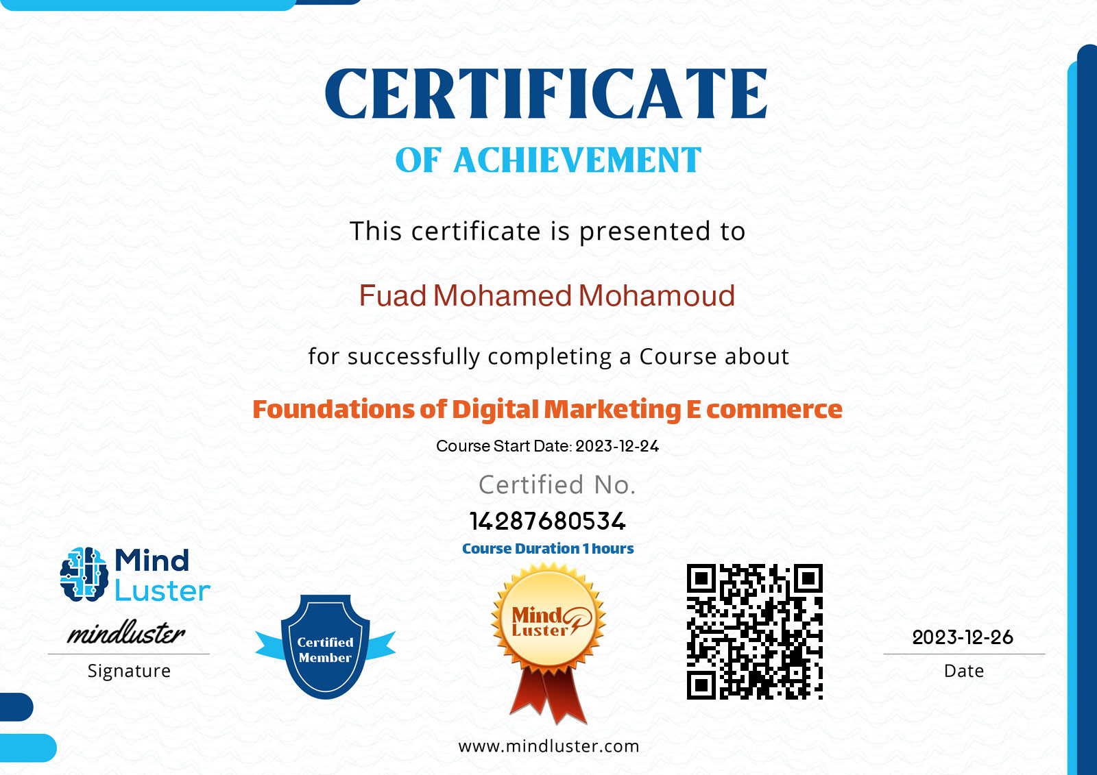 Fuad Mohamed-Foundations of Digital Marketing E commerce - Mind Luster