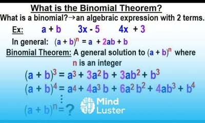 Binomial Theorem Fundamentals Tutorial - Mind Luster