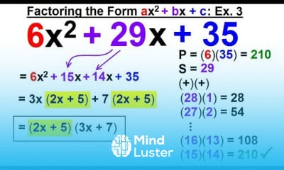 Learn Algebra Ch 6 Factoring 39 Of 55 Factoring The Form Ax 2 Bx C Ex 3 ...