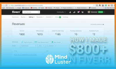 Learn How I Made On Fiverr Make Money On Fiverr Mind Luster