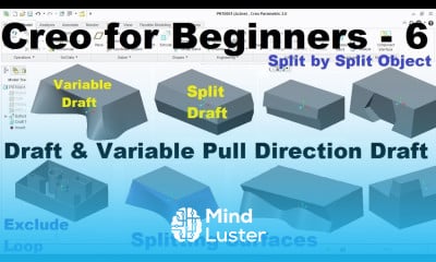 Learn Creo Tutorial for Beginners 6 Creo Draft Tool Creo Variable Pull ...