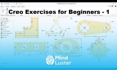 Learn Creo Practice Exercises for Beginners 1 Creo Sketcher Exercise ...