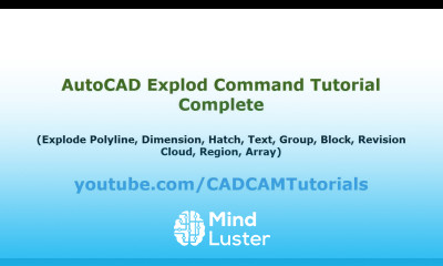 Learn AutoCAD Explode Command Tutorial Complete Explode Block Array ...