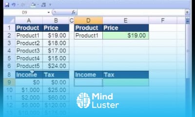 Learn Excel Basics 23 VLOOKUP function formula - Mind Luster