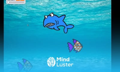 Learn Scratch Programming Shark Attack Game 1 - Mind Luster